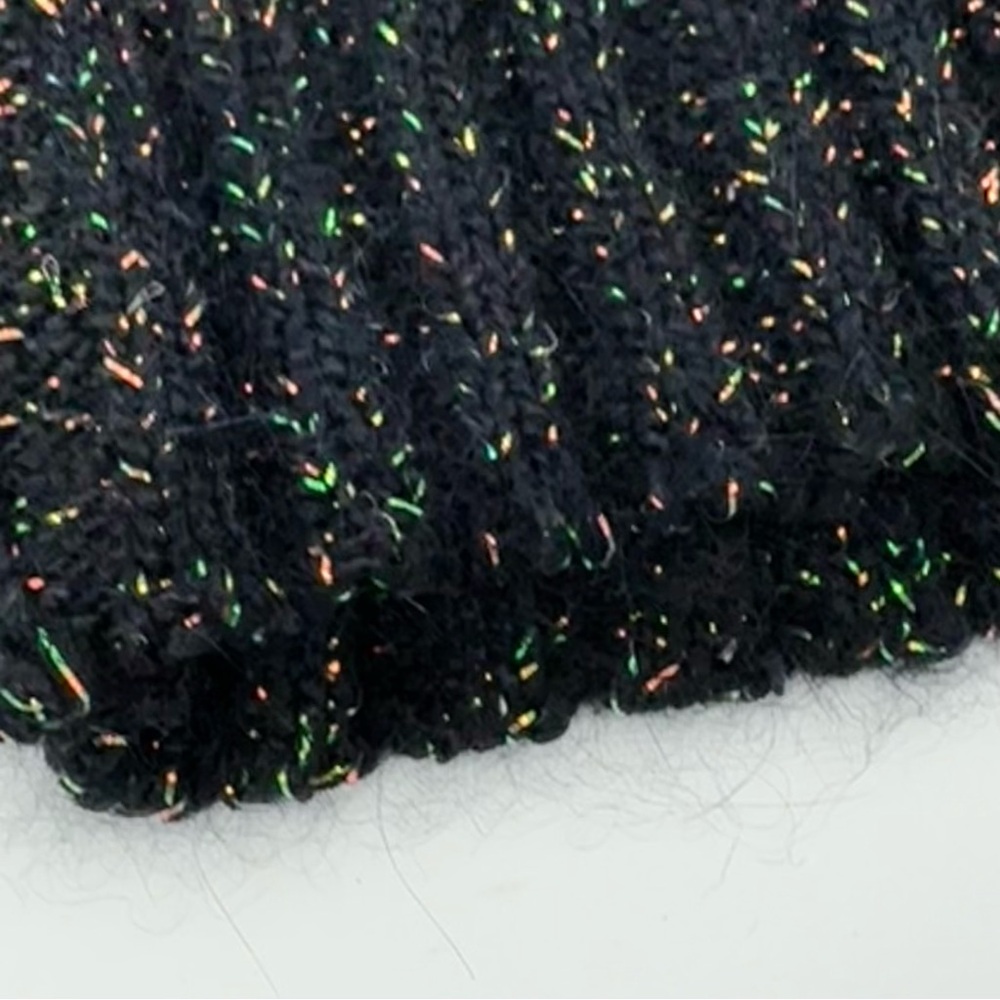 PRONTO MODA Metallic Speckled Silk/Angora/Lambswool Sleeveless Turtleneck - Picture 7 of 9